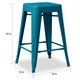 I Love Living 24-inch Peacock Counter Stools (Set of 2) - Thumbnail 3