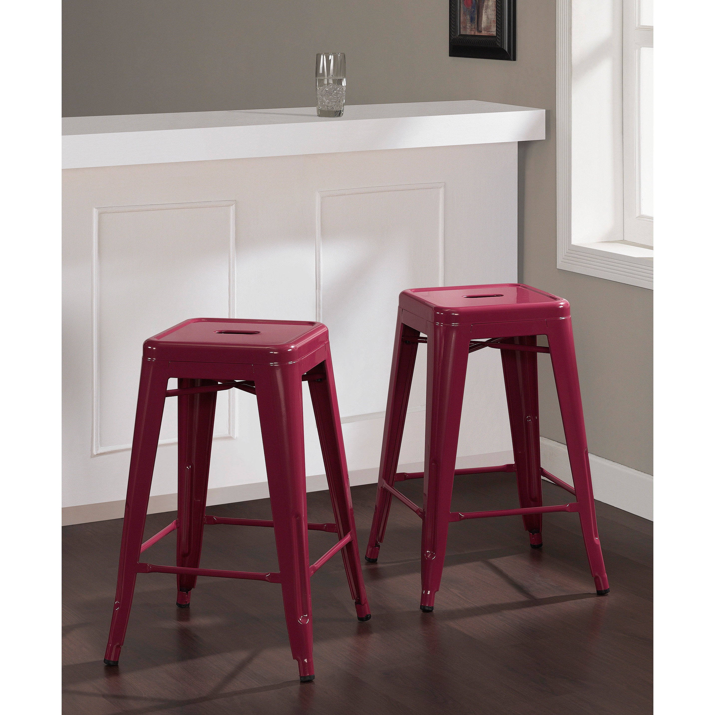 Tabouret Razzleberry 24 inch Counter Stools (set Of 2)