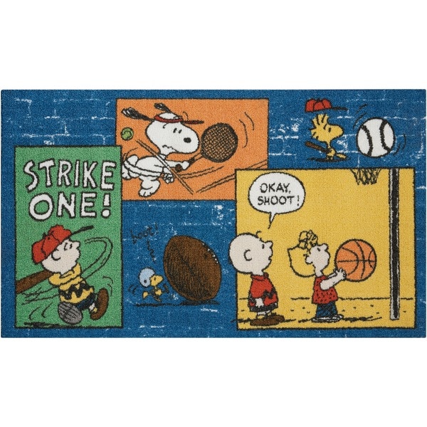 Peanuts by Nourison Sports Blue Rug