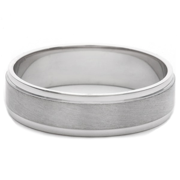 Cambridge Platinum Classic Engraved Mens Wedding Band  