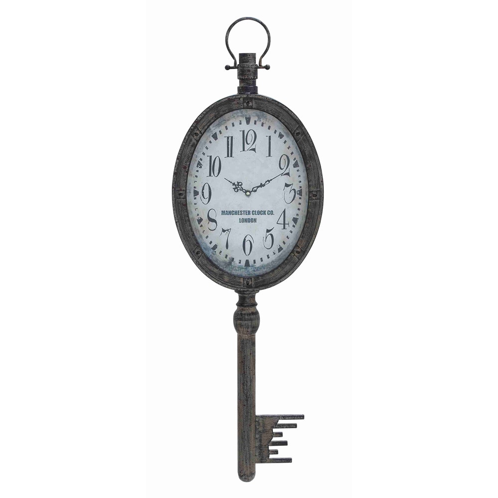 Antique Metal Key Wall Clock