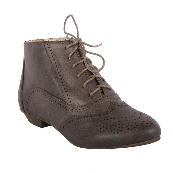 lace up oxford bootie