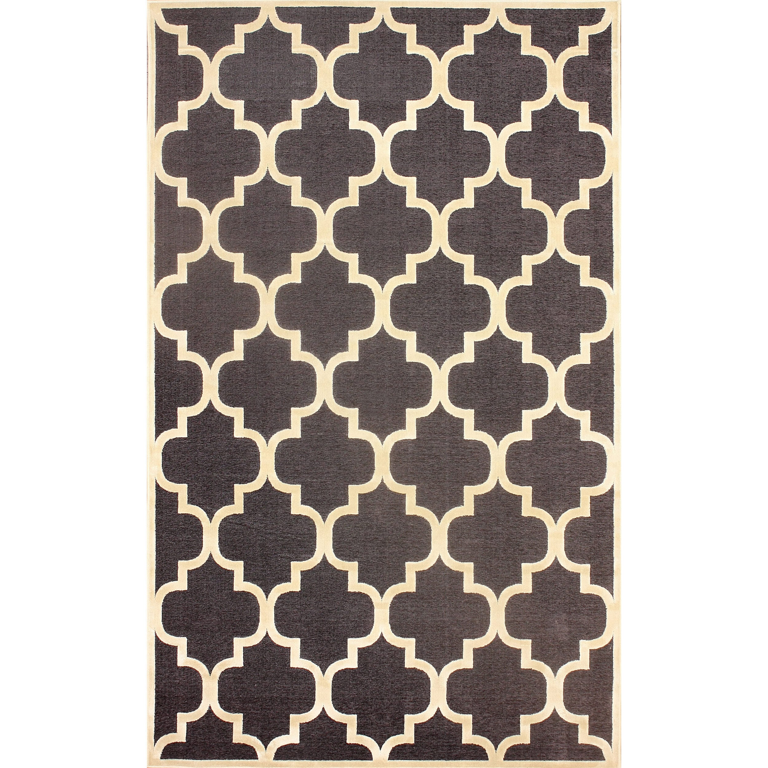 Nuloom Modern Trellis Dark Grey Faux Silk Rug (9 X 127)