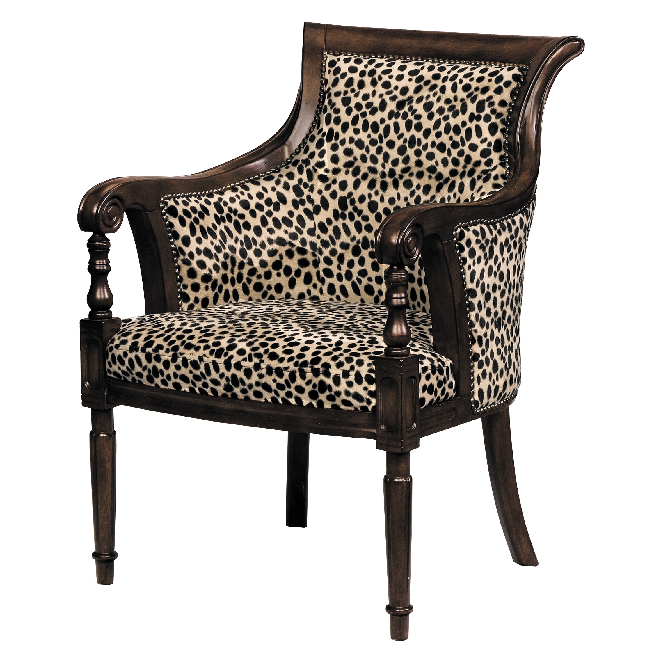 Lena Animal Print Barrel Back Chair