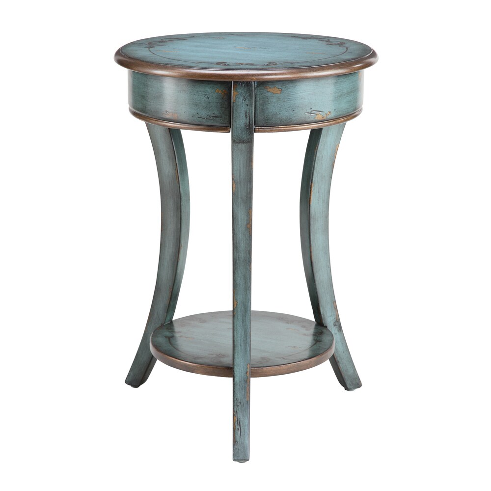 light blue end table