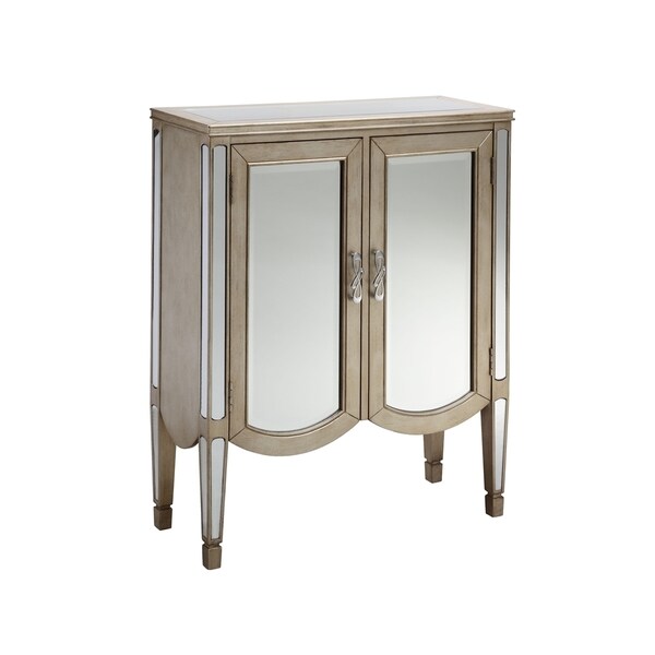 Shop Lincoln 2door Mirrored Accent Silver Free Shipping