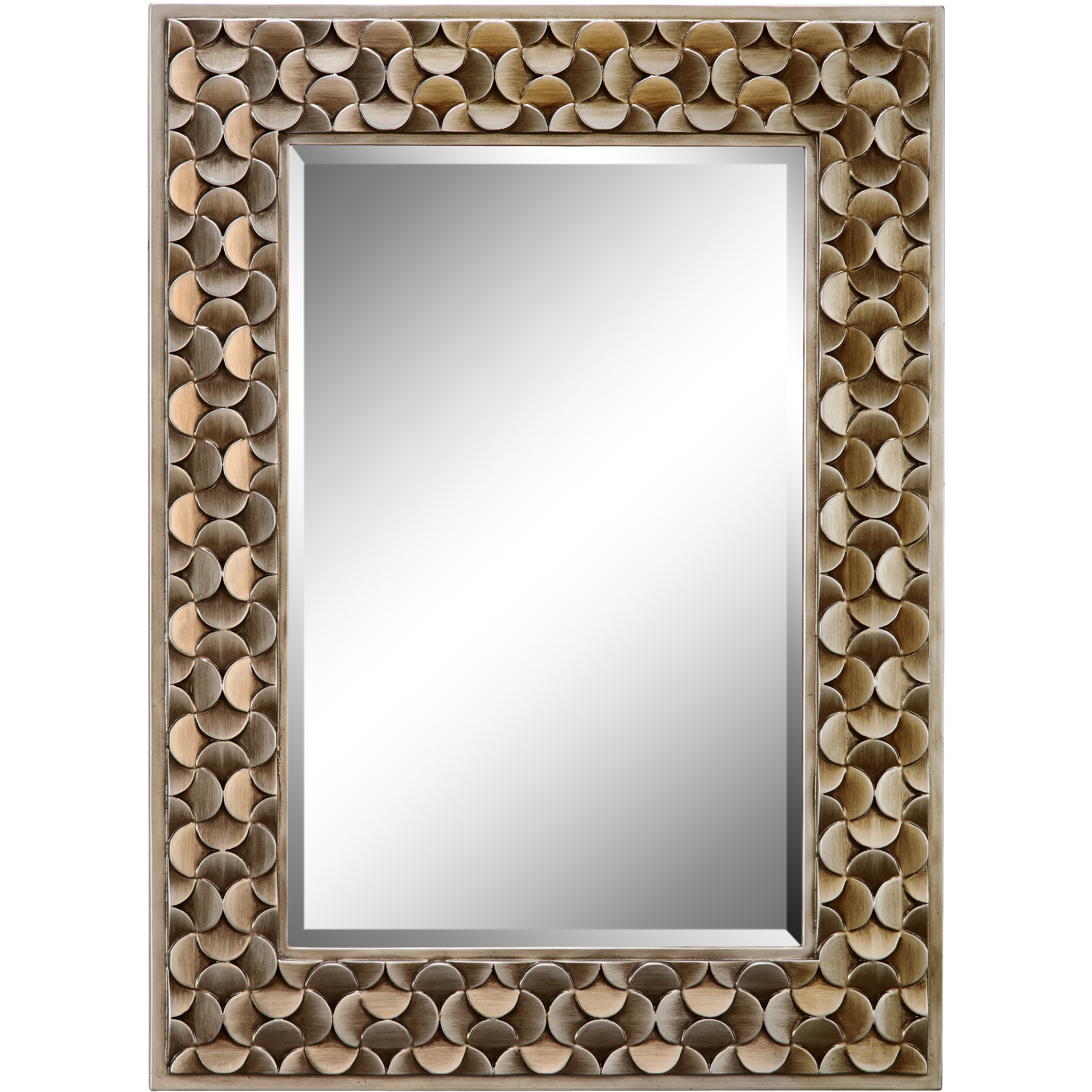 Stein World Operating Company Taber Rectangular Goldtone Petal Frame Mirror Gold Size Large