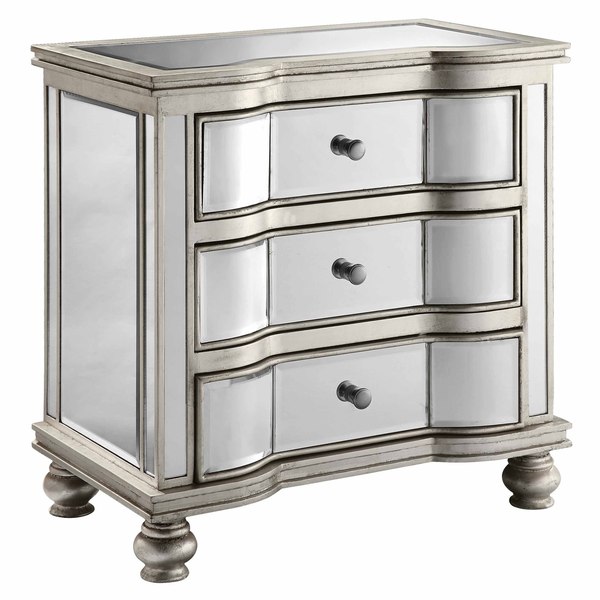 Shop Invermere 3 Drawer Mirrored Accent Chest Ships To Canada