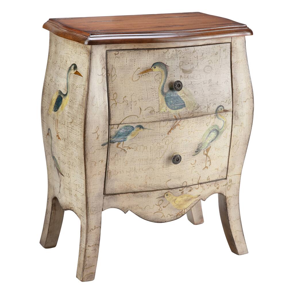 Sterling 2-drawer Bird Motif Accent Chest