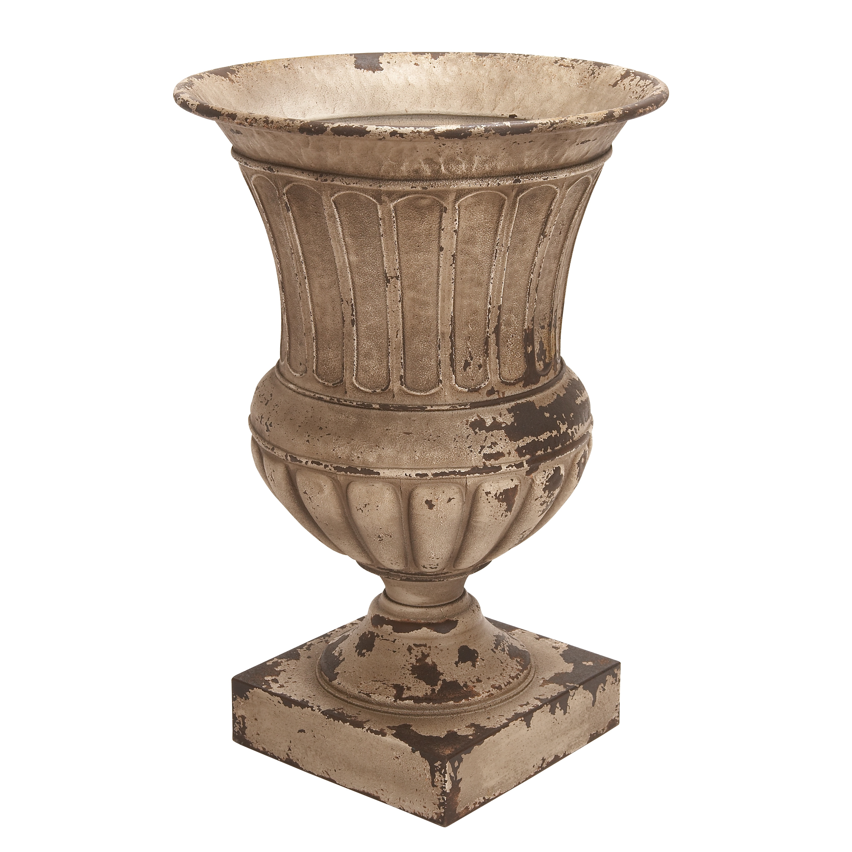 Antique Metal Planter Vase