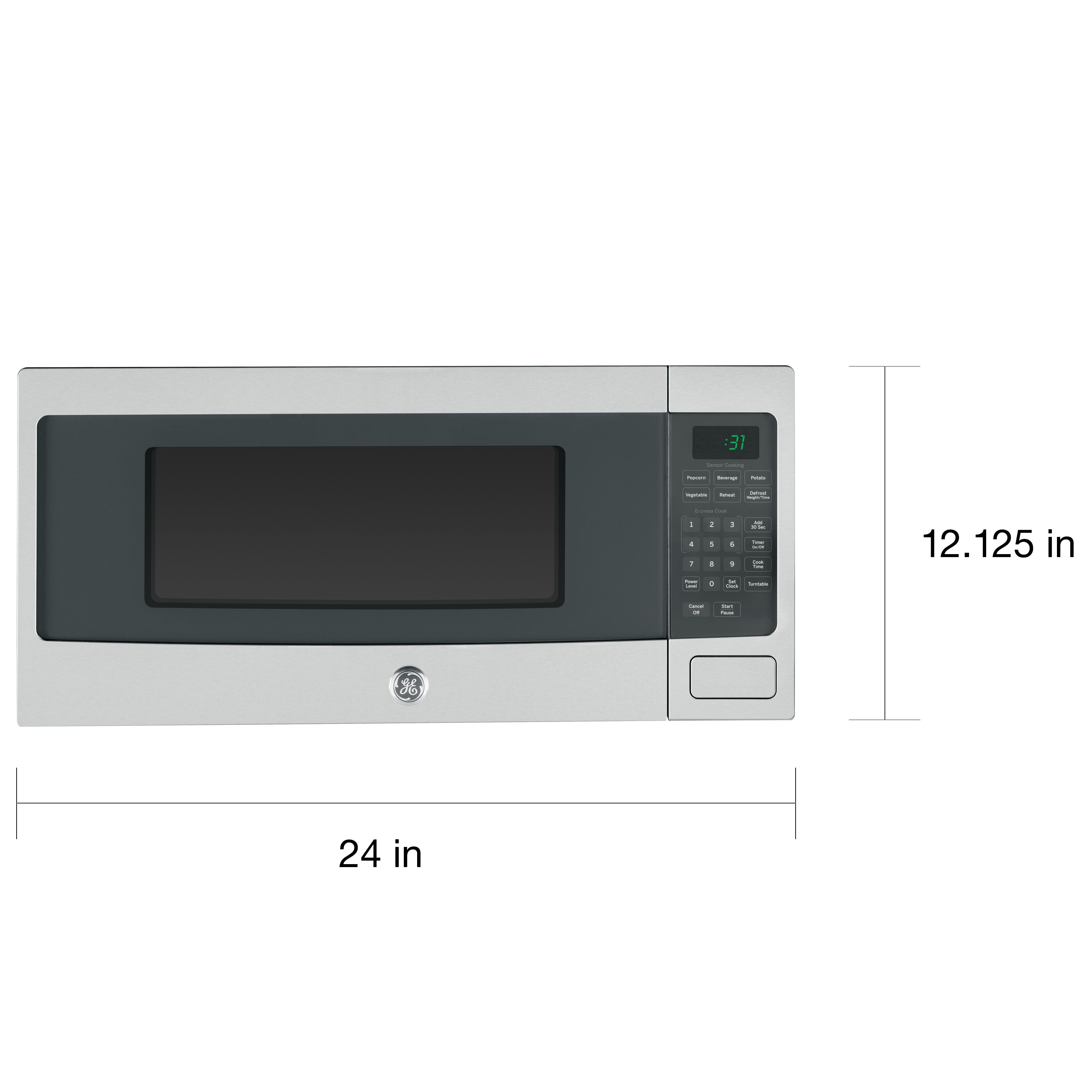 Shop Ge Profile Pem31sfss Stainless Steel Countertop Microwave