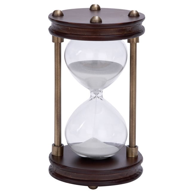 Wood/ Metal Framed Glass Sand Timer