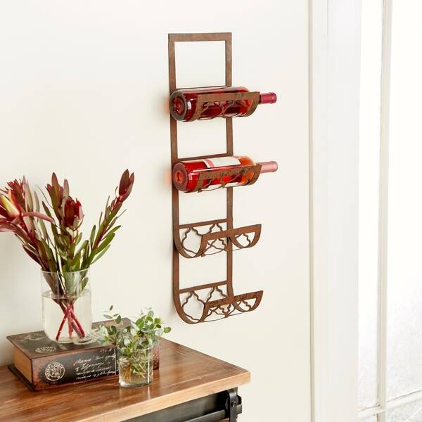 Metal 28-inch Wall Wine Rack