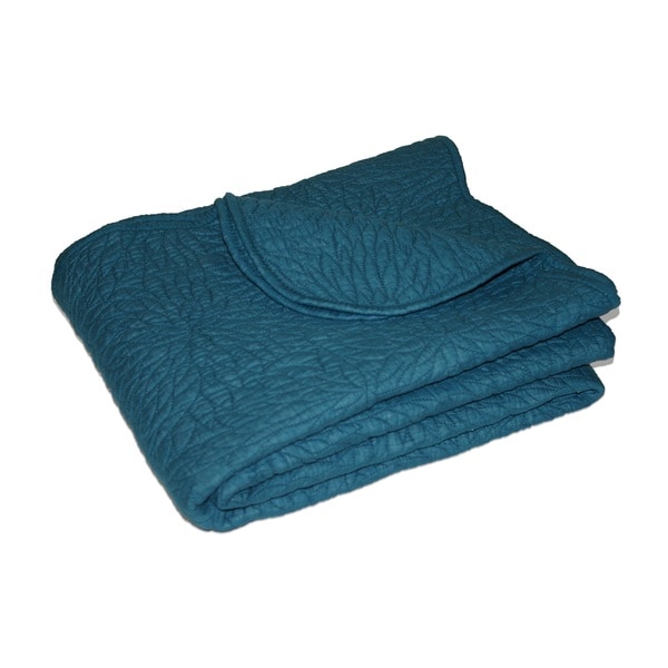 Shop Greenland Home Fashions Serenity Teal Quilted Throw Free