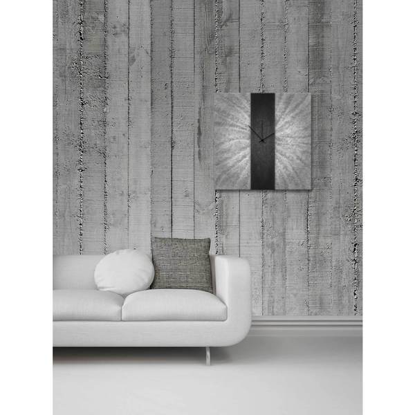 Black Stripe Modern Metal Wall Clock