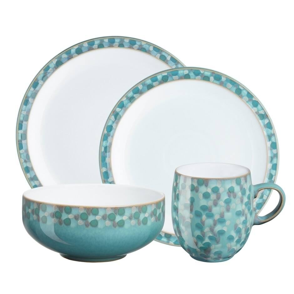 Denby Azure Shell 4-piece Place Setting