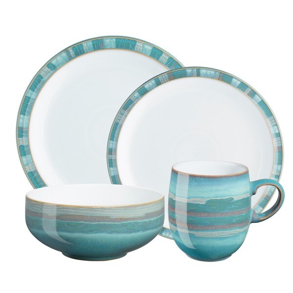 Denby Azure Coast 4-Piece Place Setting Set