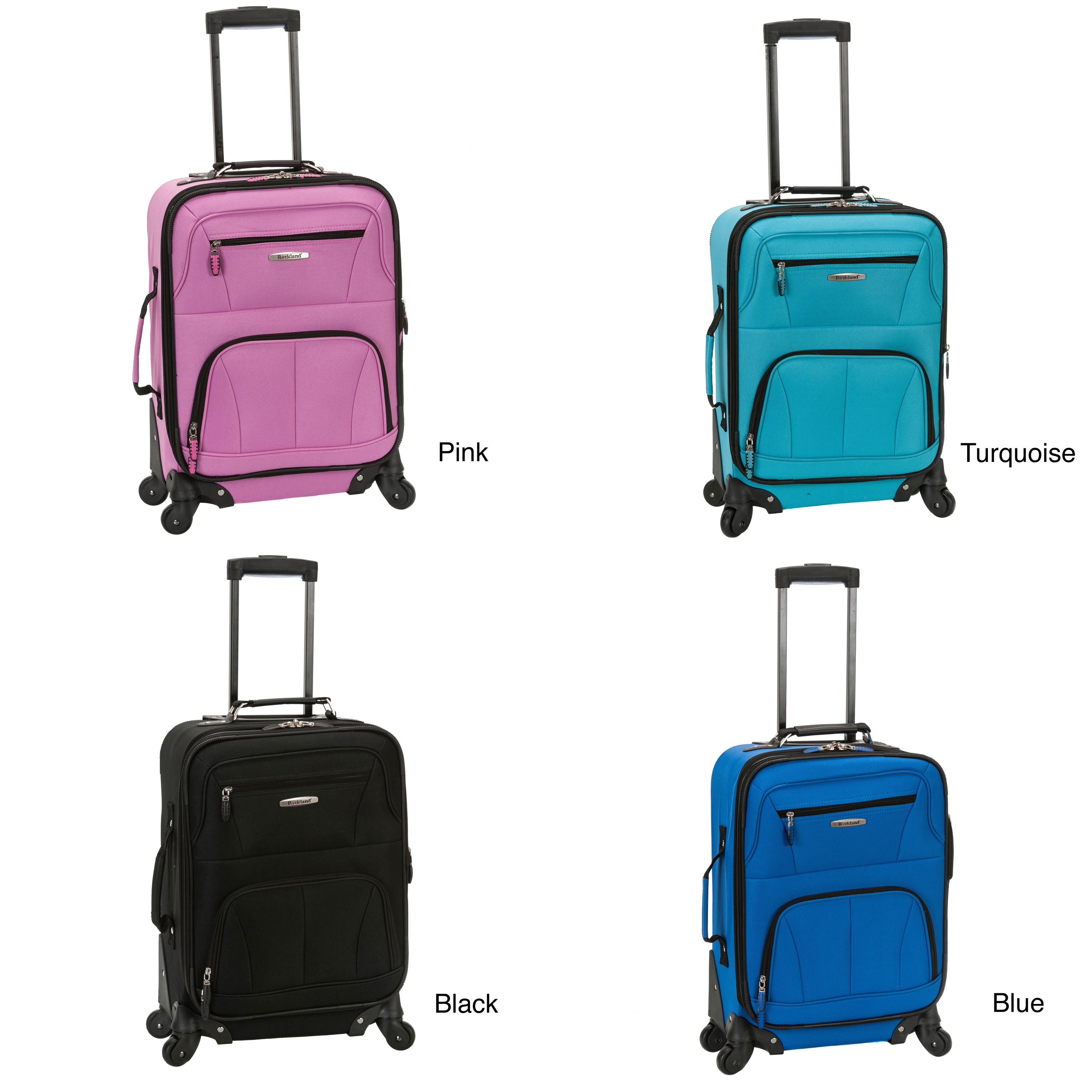 Rockland Deluxe 20 inch Expandable Carry on Spinner Upright Luggage