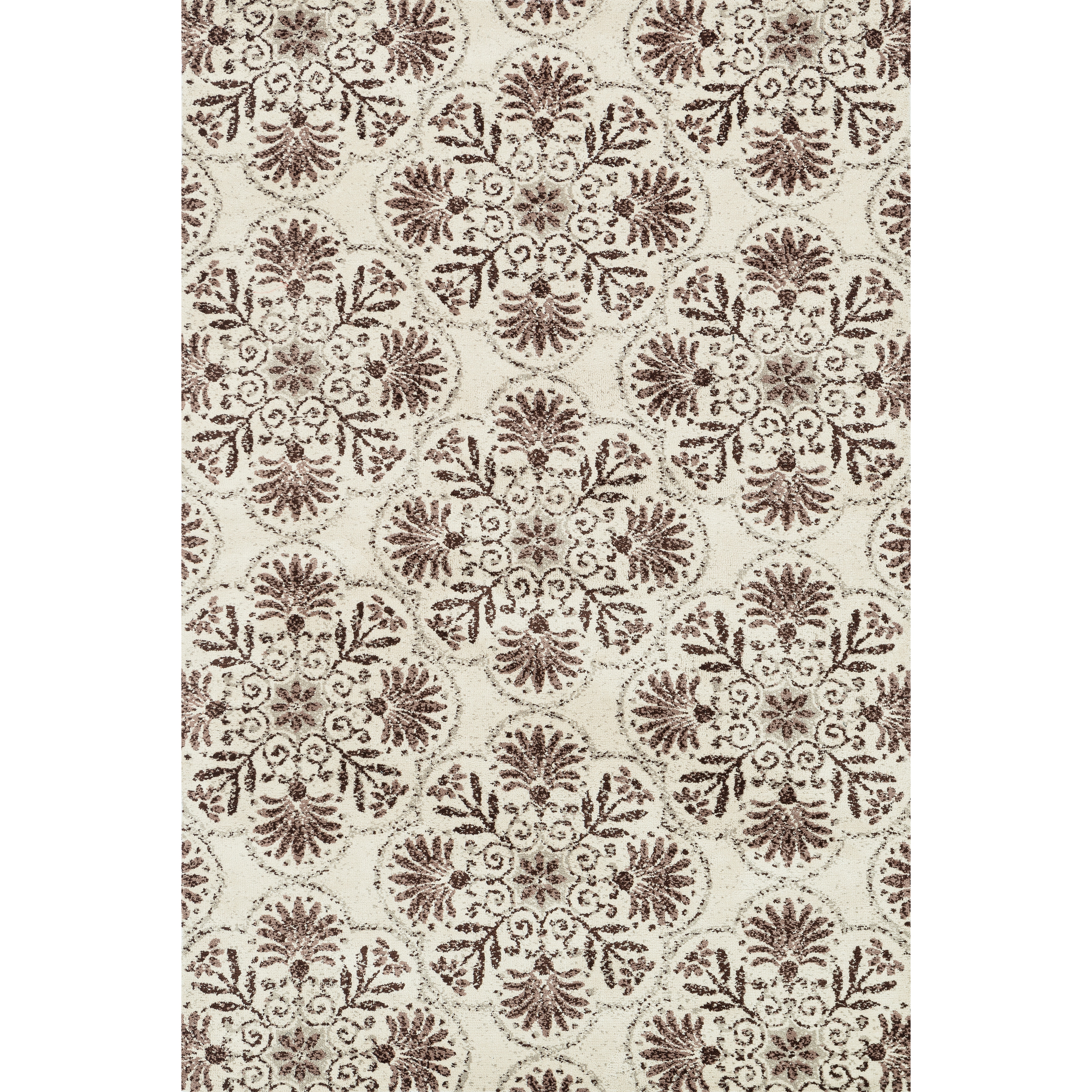 Microfiber Woven Beckett Brown/grey Rug (76 X 96)