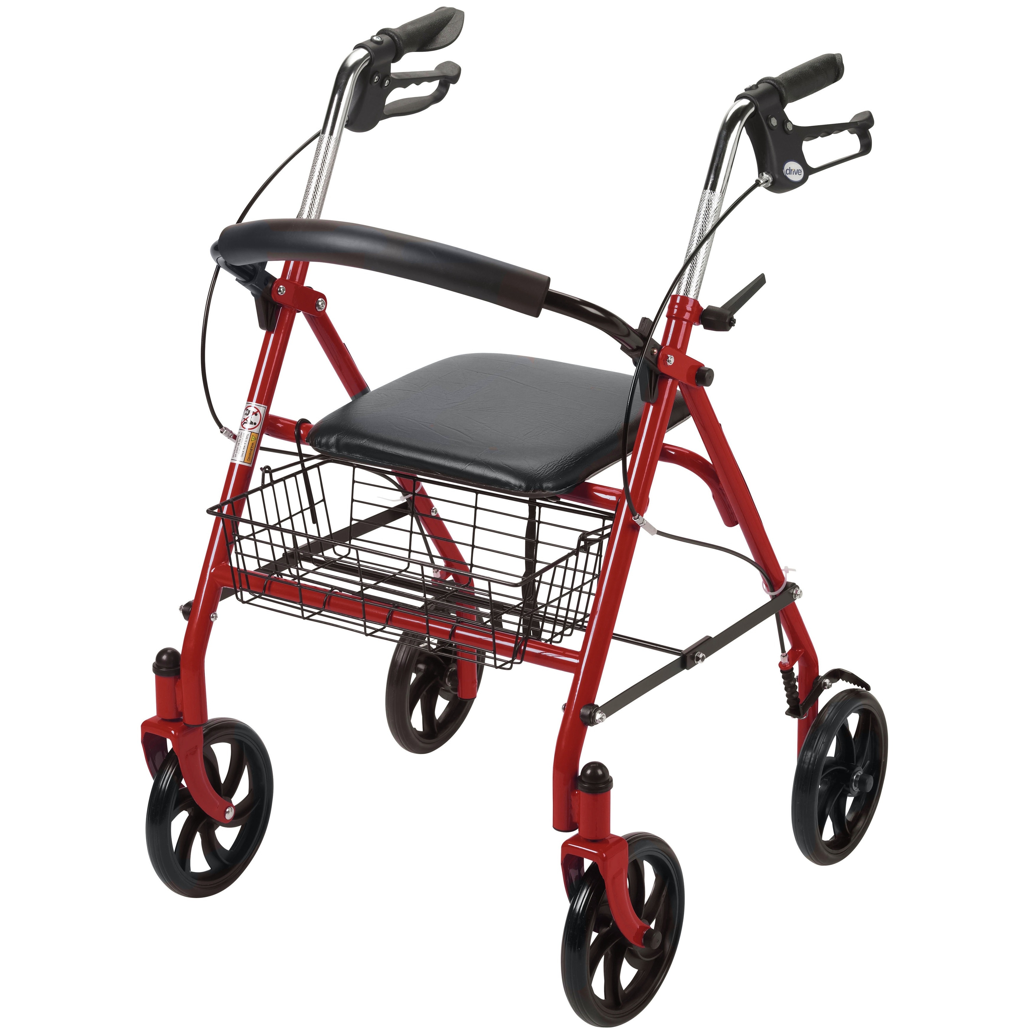 Rollator 4 wheel Walker With Fold up Removable Back Support