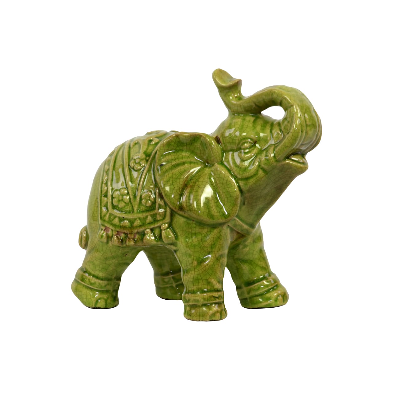 Green Ceramic Elephant