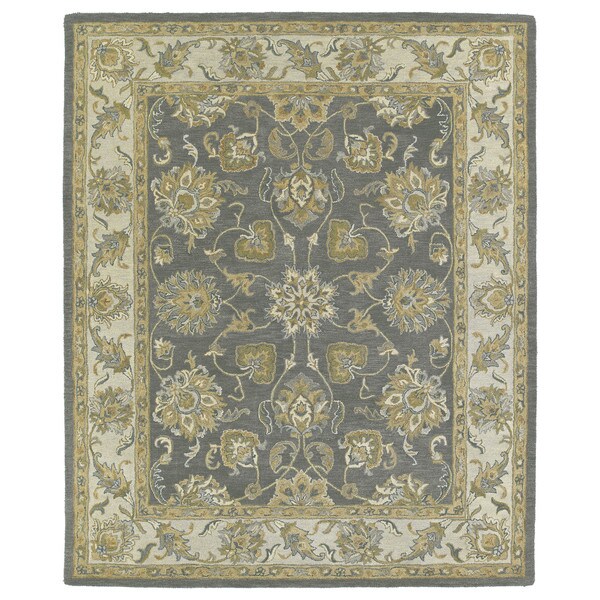 Hand-tufted Joaquin Grey Agra Wool Rug (10' x 14')