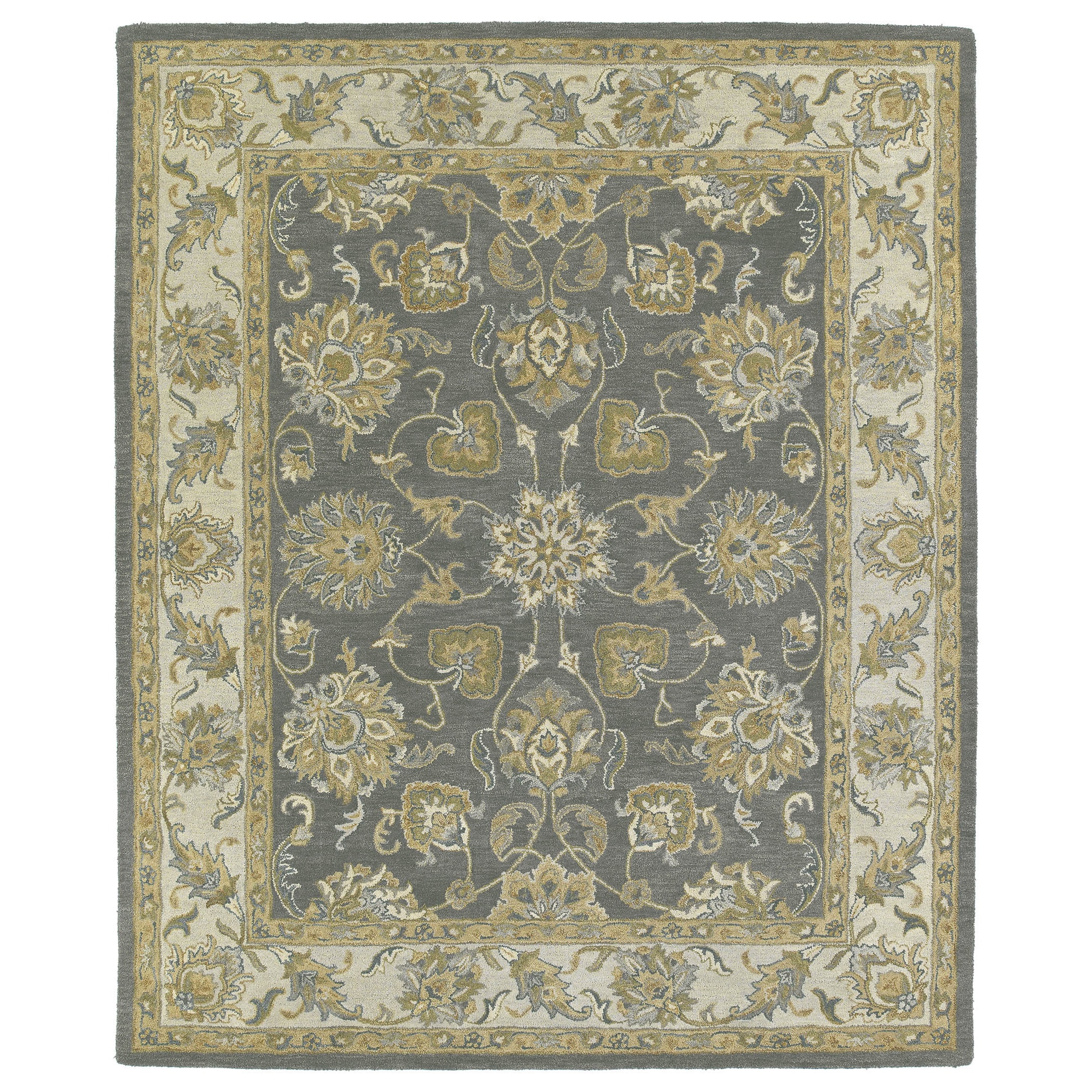 Hand tufted Joaquin Grey Agra Wool Rug (10 X 14)