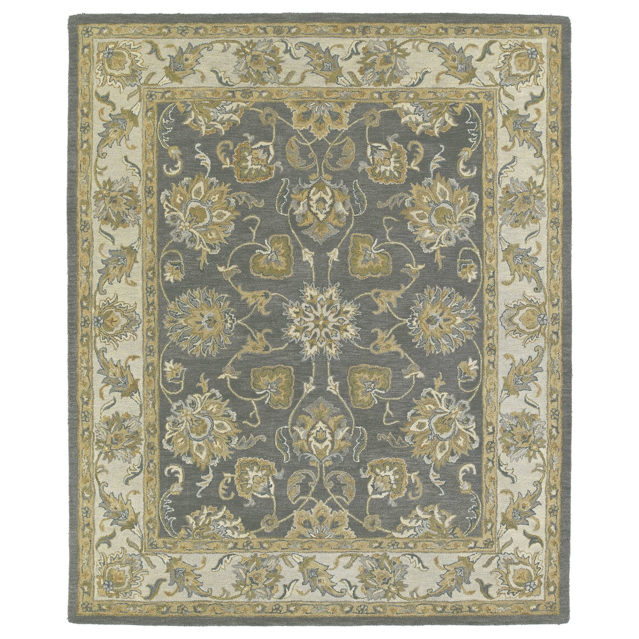 Hand tufted Joaquin Grey Agra Wool Rug (4 X 6)