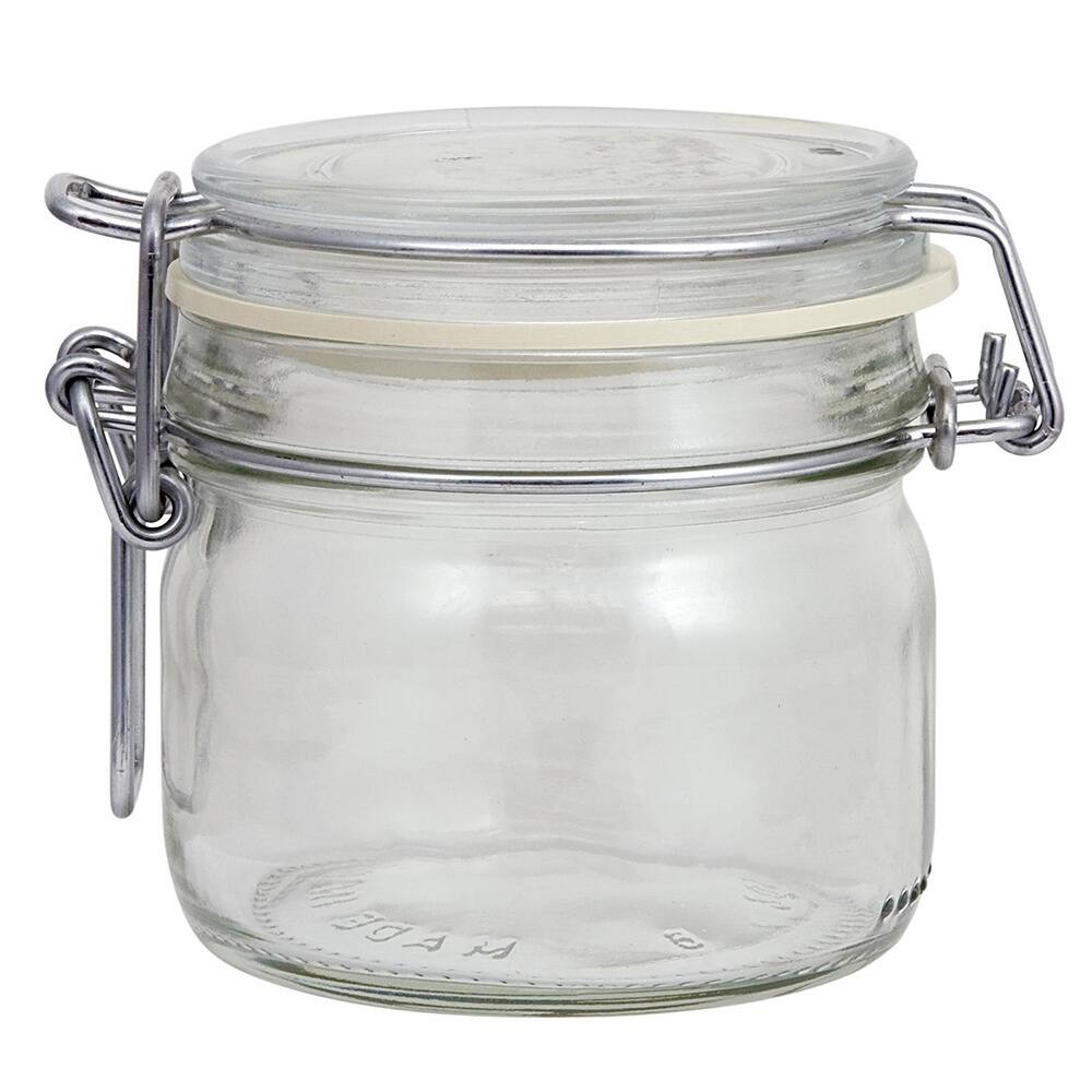 Glass Clamp Lid Jar