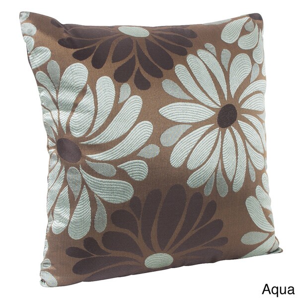 Shop Flower Design 18-inch Decorative Pillow - Free Shipping On Orders ...