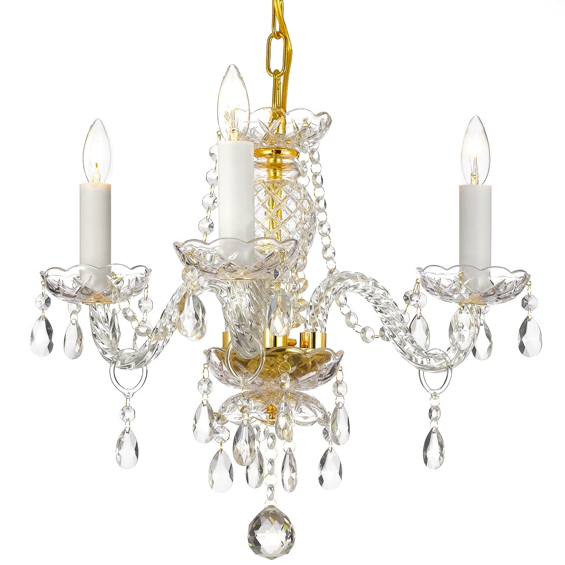 Gallery 3 light Venetian Crystal Chandelier