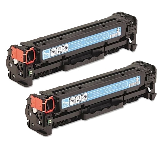 Hp Cc531a (hp 304a) Compatible Cyan Toner Cartridge (pack Of 2) (CyanPrint yield 2,800 pages at 5 percent coverageModel NL 2x HP CC531A CyanPack of Two (2) cartridgesNon refillableWe cannot accept returns on this product. )