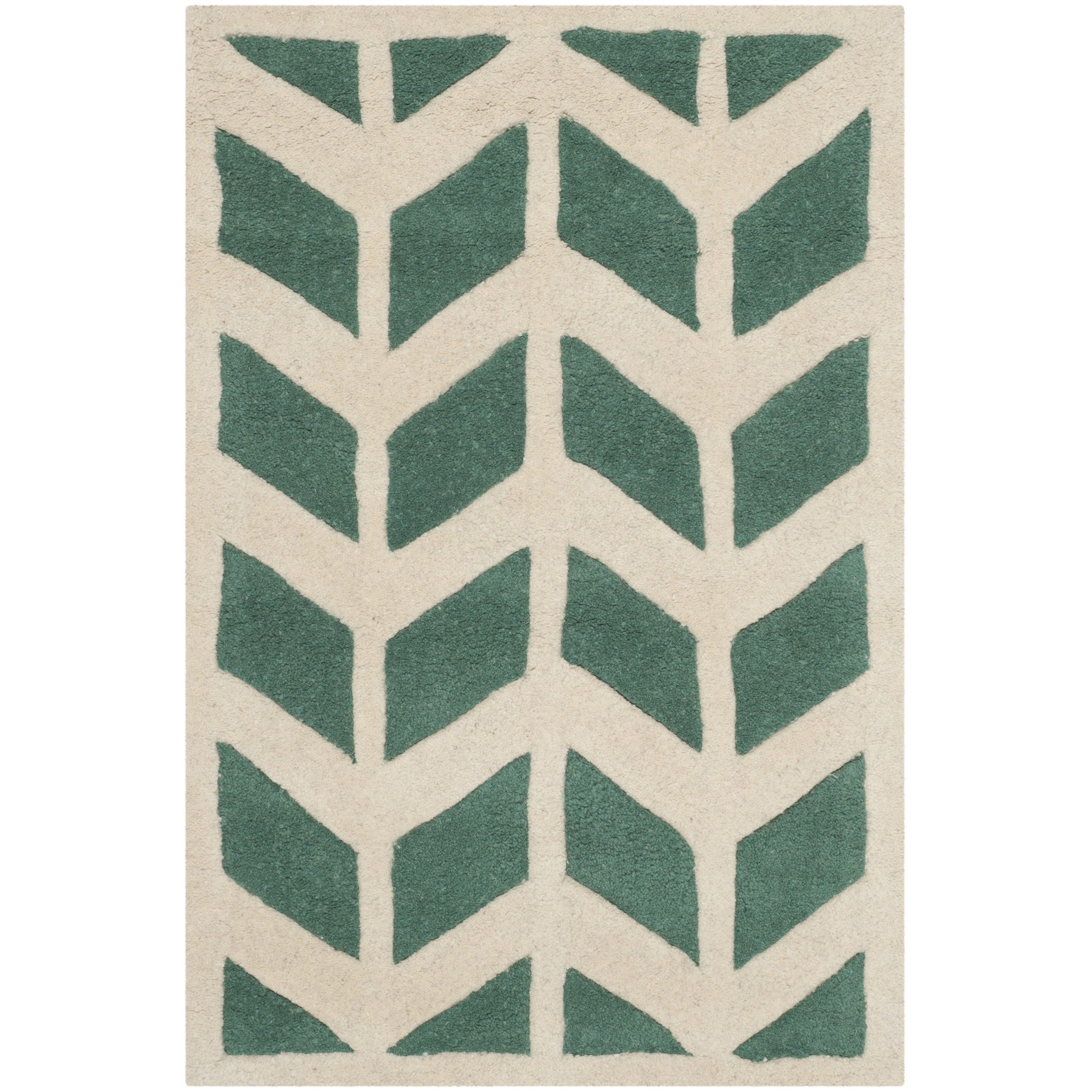 Safavieh Handmade Moroccan Chatham Teal/ Ivory Wool Accent Rug (2 X 3)