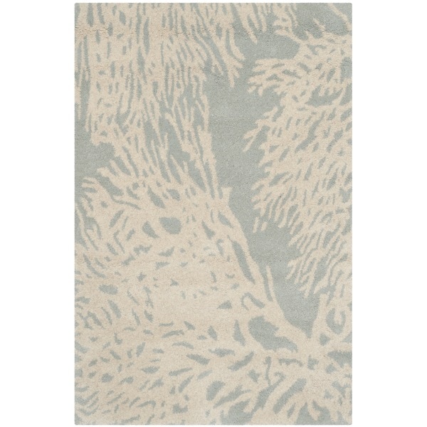 Safavieh Handmade Bella Grey/ Ivory Wool Rug (26 x 4)   15922801
