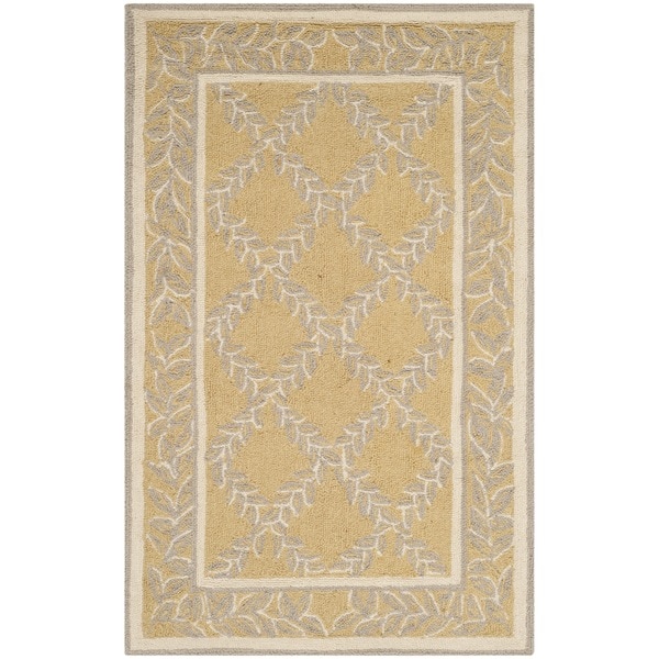 Safavieh Hand hooked Chelsea Yellow/ Grey Wool Rug (26 x 4)