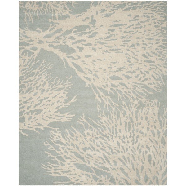 Safavieh Handmade Bella Grey/ Ivory Wool Rug - 8' x 10'