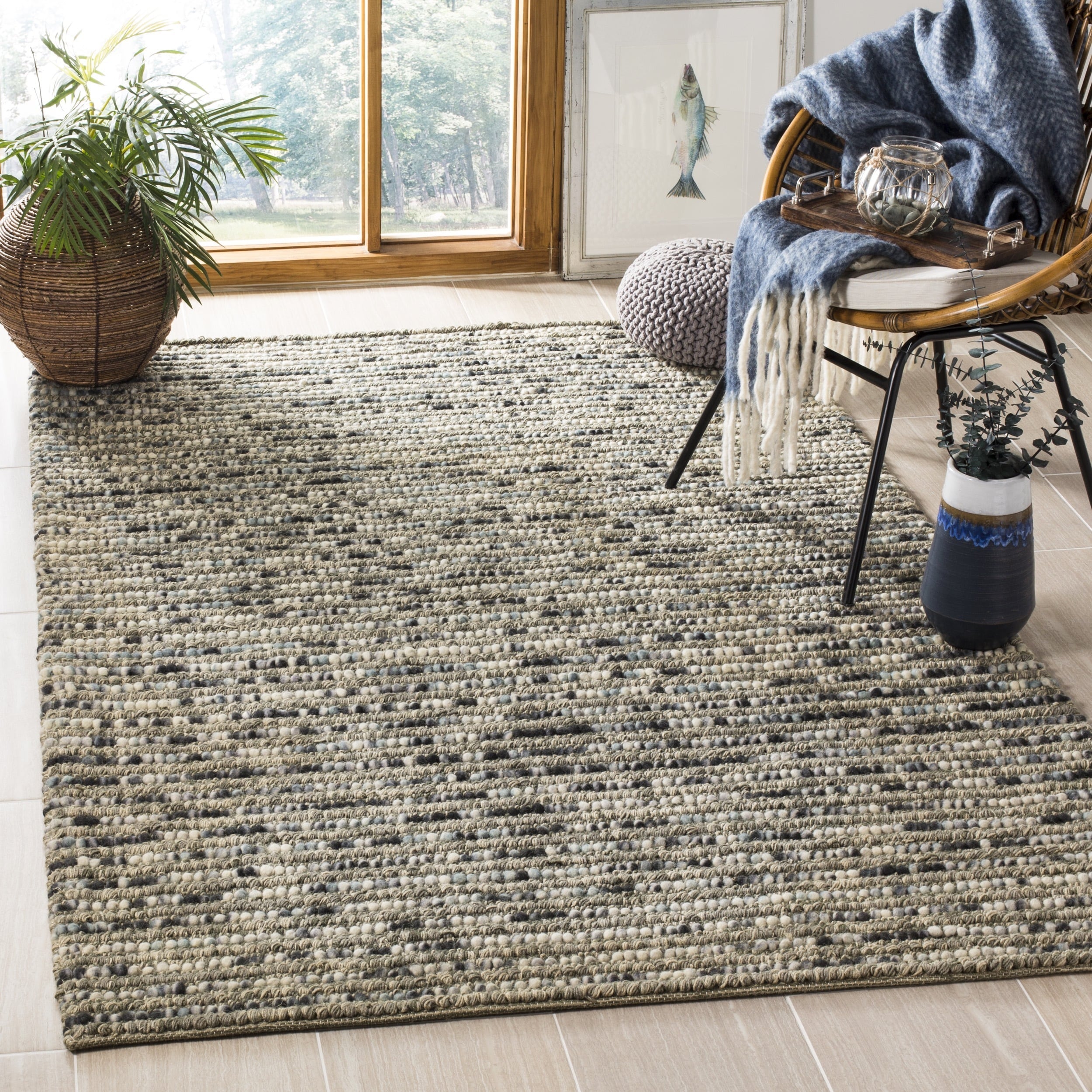 Safavieh Hand woven Bohemian Grey Jute Rug (3 X 5)