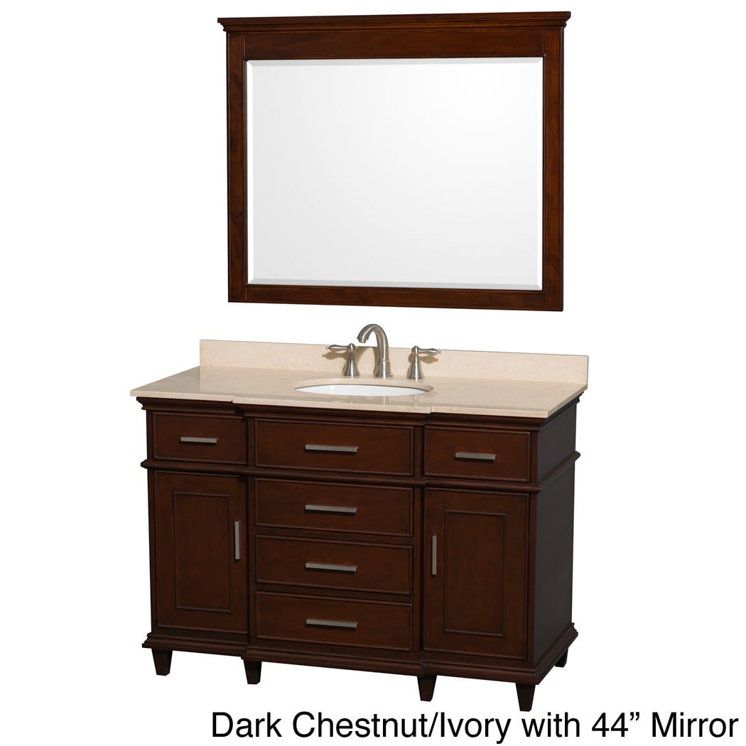 Wyndham Collection Berkeley Single 48 inch Vanity Brown Size Single Vanities