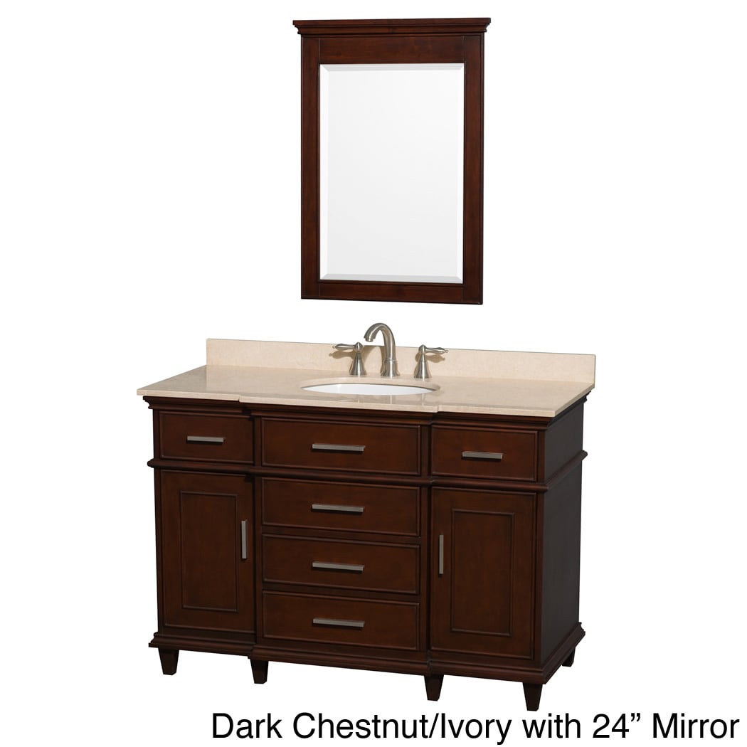 Wyndham Collection Berkeley Single 48 inch Vanity Brown Size Single Vanities