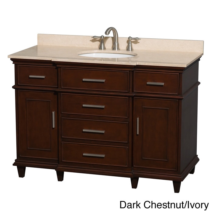 Wyndham Collection Berkeley Single 48 inch Vanity Brown Size Single Vanities