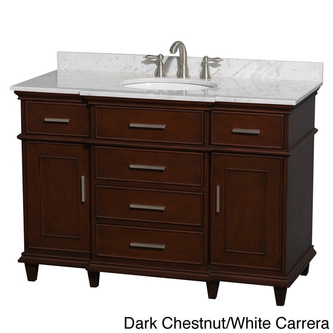 Wyndham Collection Berkeley Single 48 inch Vanity Brown Size Single Vanities