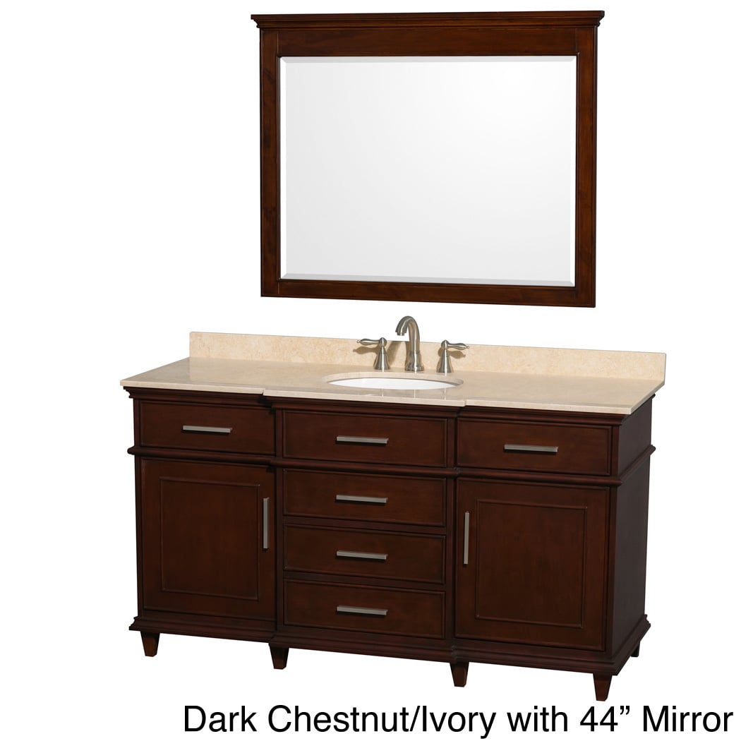 Wyndham Collection Berkeley Single 60 inch Vanity Brown Size Single Vanities