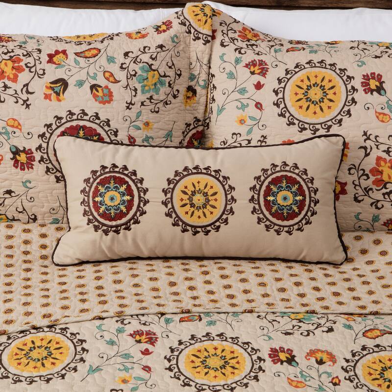 Greenland Home Fashions Andorra Neck Roll Decorative Pillow