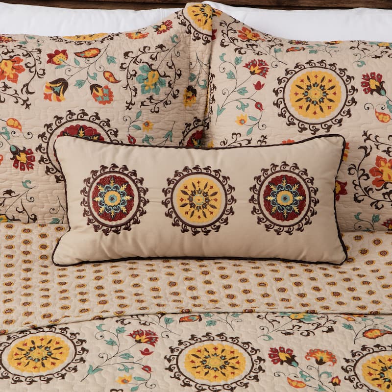 Greenland Home Fashions Andorra Neck Roll Decorative Pillow