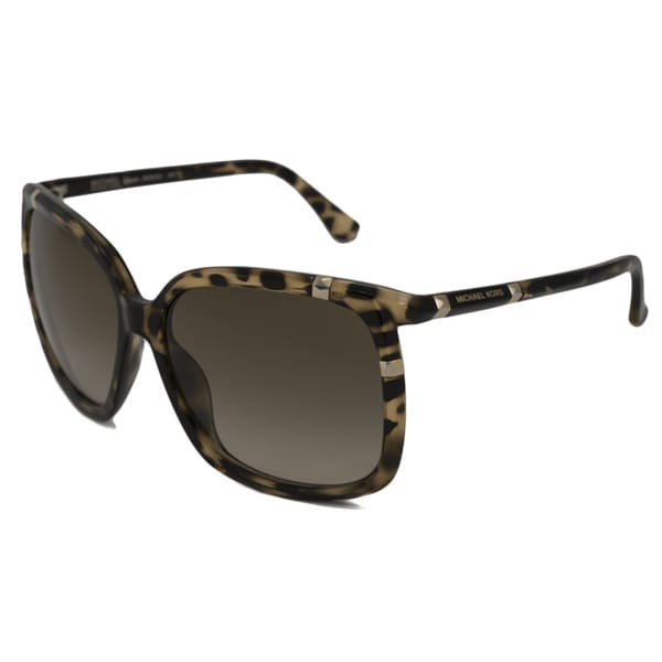 Michael Michael Kors Women's M2882S Charlie Rectangular Crystal Tortoise Sunglasses MICHAEL Michael Kors Fashion Sunglasses