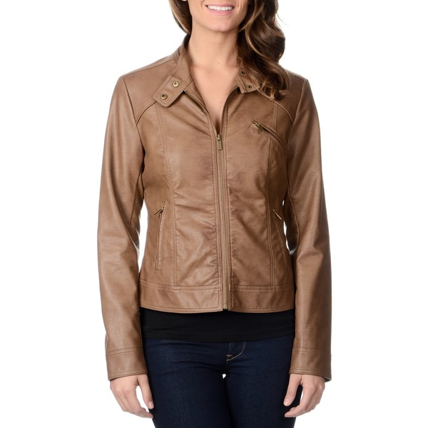 CoffeeShop Juniors Chestnut Leatherette Jacket   15924490  