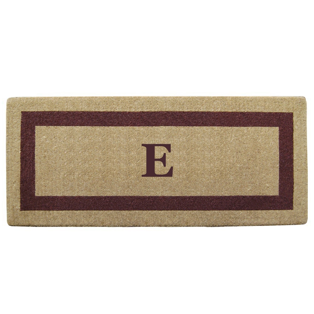 Heavy duty Coir Single Brown Picture Frame Monogrammed Doormat