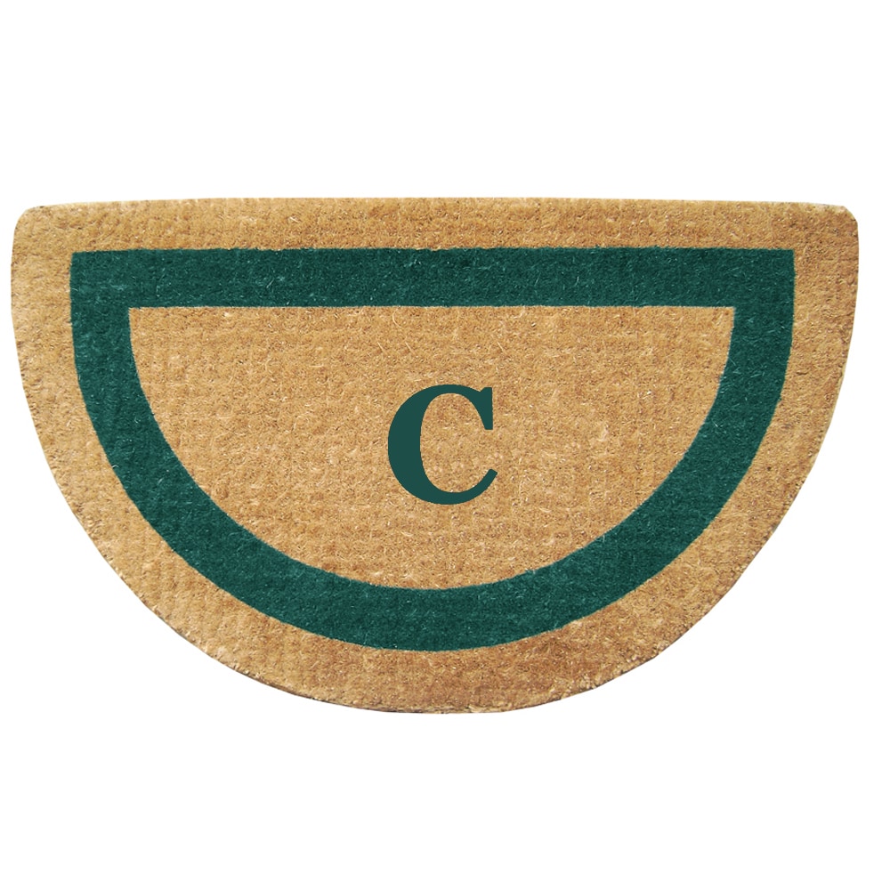 Heavy duty Coir Single Green Picture Frame Monogrammed Doormat