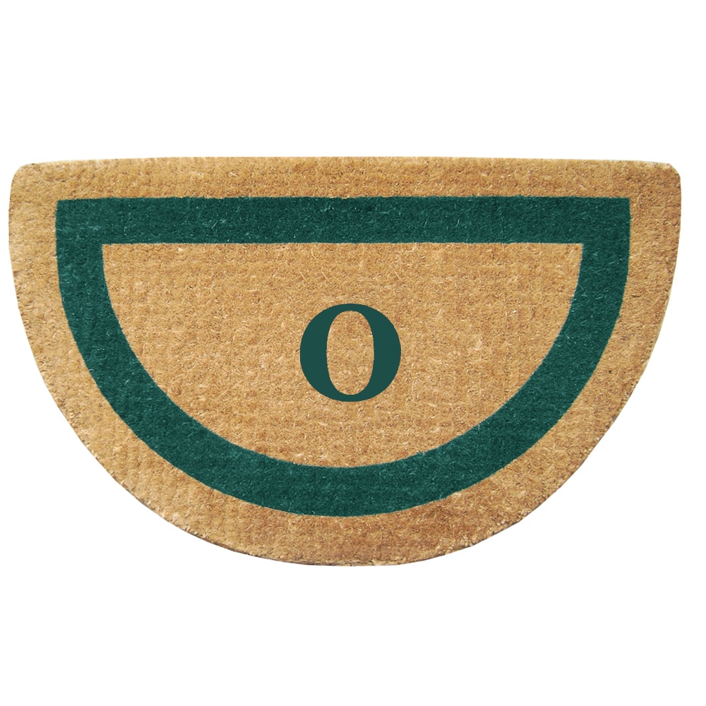 Heavy duty Coir Single Green Picture Frame Monogrammed Doormat