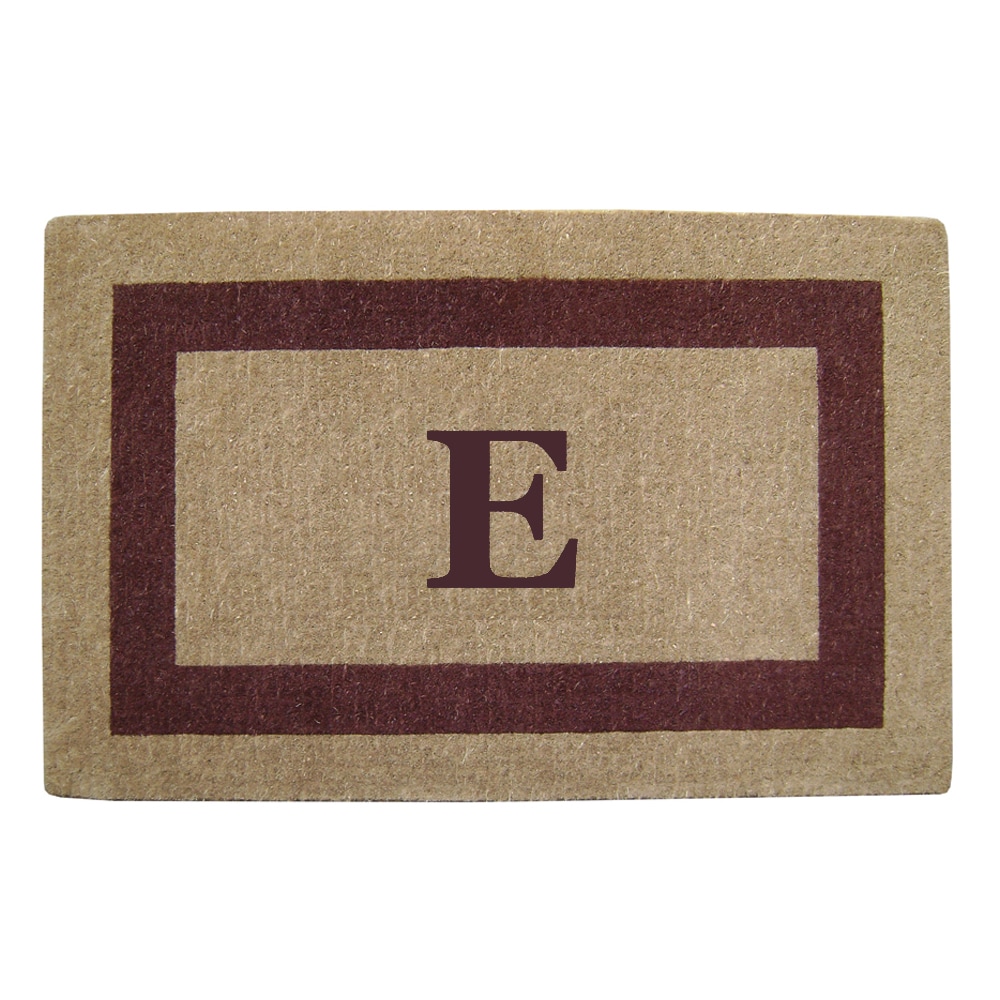 Heavy duty Coir Single Brown Picture Frame Monogrammed Doormat